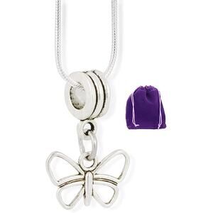 Butterfly Outline Charm Snake Chain Necklace Pendant Jewelry